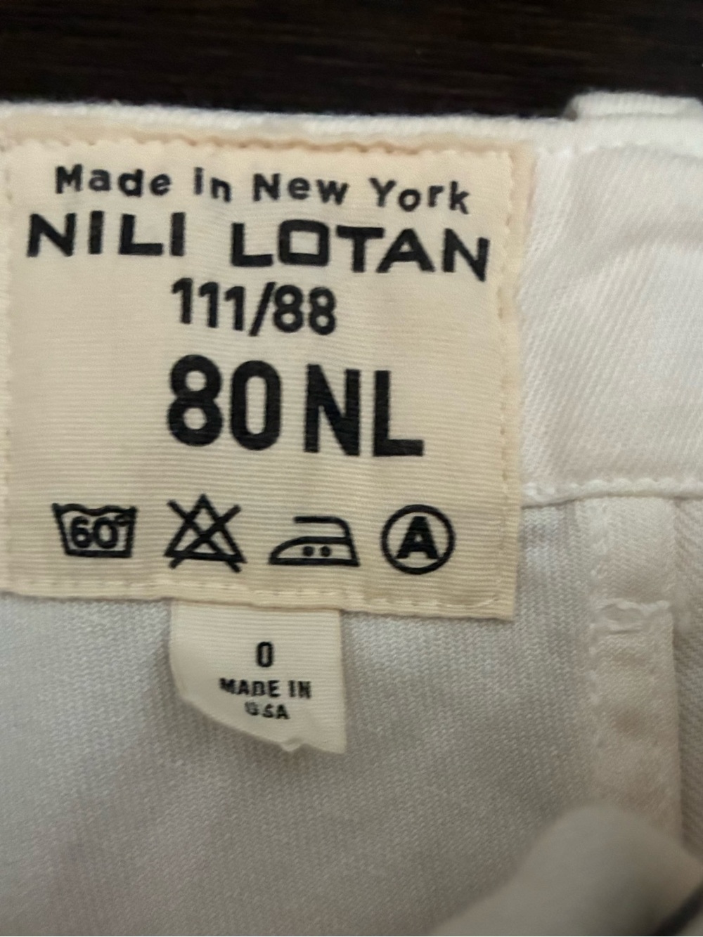 Nili Lotan Eggshell Cream Luna Cropped Trouser Pants, Sz 0 - Picture 2 of 4